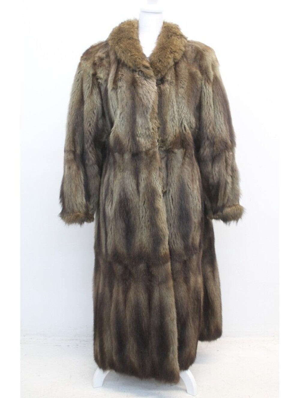 SCRAP ITEM: FITCH FUR COAT JACKET WOMEN WOMAN SIZE N/A DISCOLORED